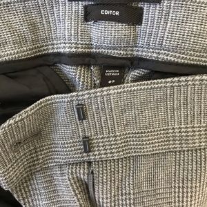 Editor Express Work Pant Plaid Sz 8